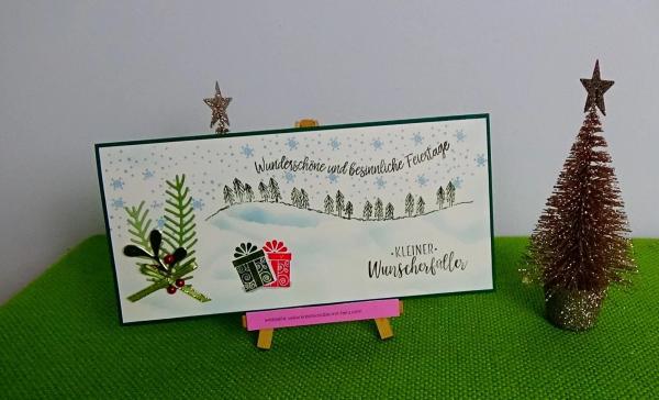 Ticket-Verpackung  zur Weihnachtzeit  für Konzert, Theater, Balettaufführung, Kino